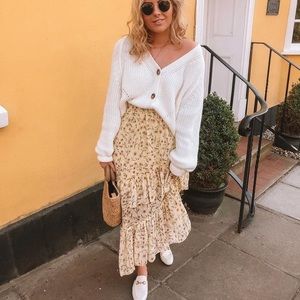 H&M Maxi Ruffle Skirt